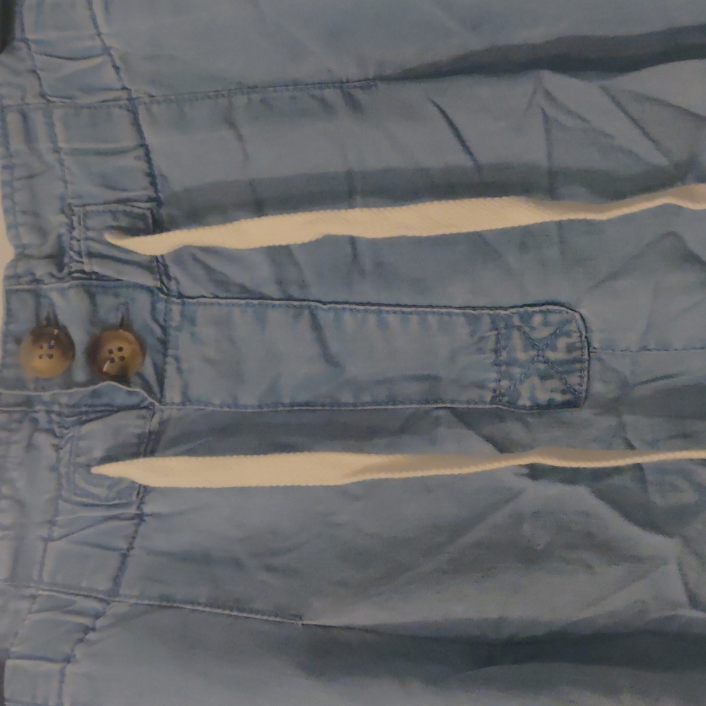Drawstring chambray pants - Picture 2 of 4
